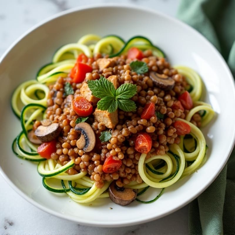 Hearty Mushroom Ragu with Zucchini Noodles