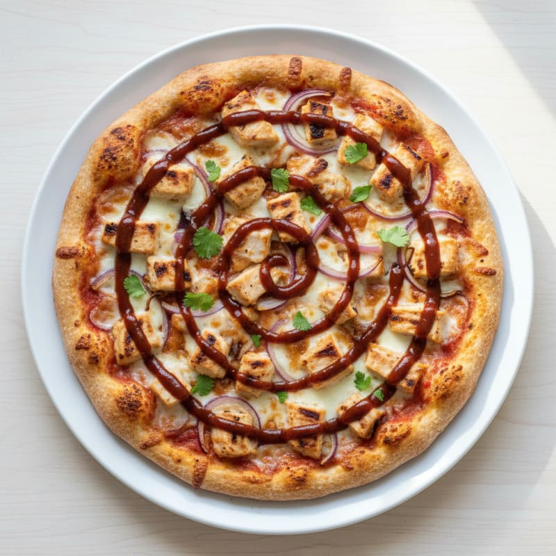 Crispy BBQ Chicken and Caramelized Onion Pizza