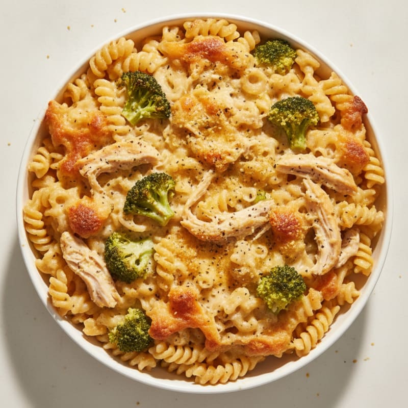High-Protein Baked Macaroni and Cheese Casserole