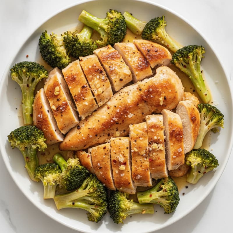 Roasted Garlic-Lemon Chicken and Broccoli
