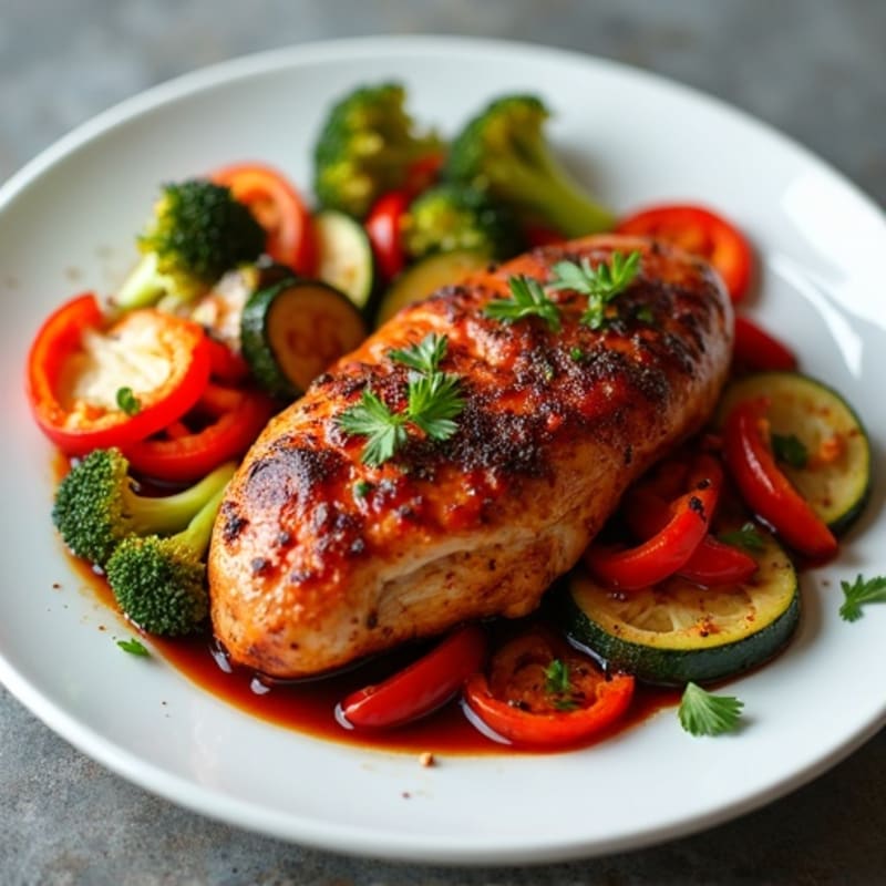 Smoky BBQ Chicken with Roasted Vegetables