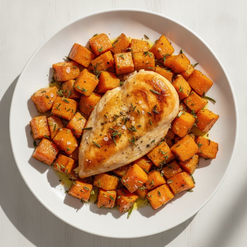 Garlic Herb Roasted Chicken with Root Vegetables