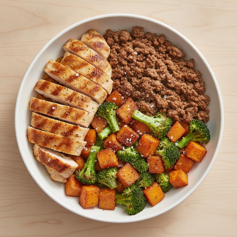 Beef and Chicken Power Bowl
