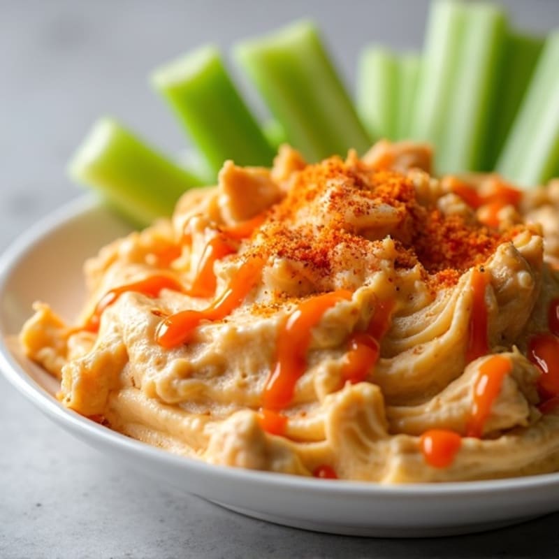 Healthy Creamy Buffalo Chicken Dip