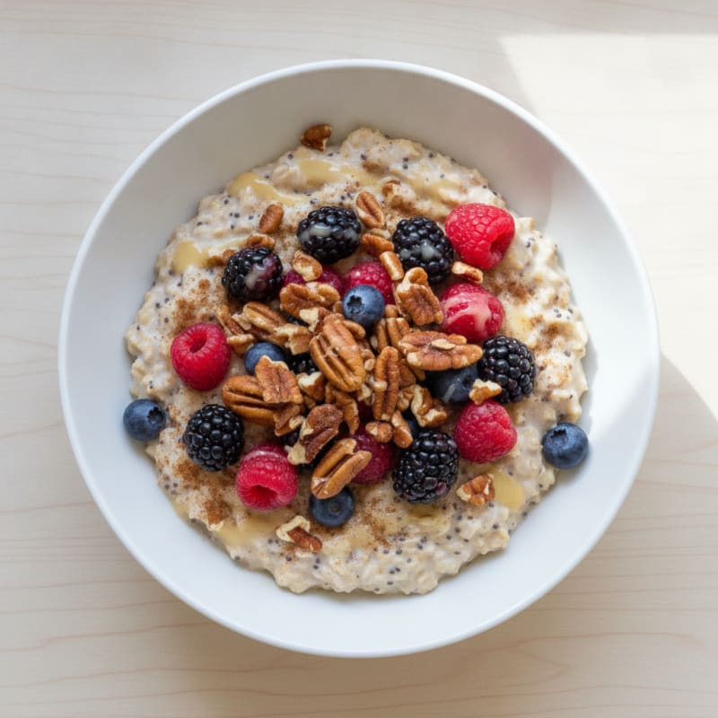 Berry Pecan Protein Overnight Oats