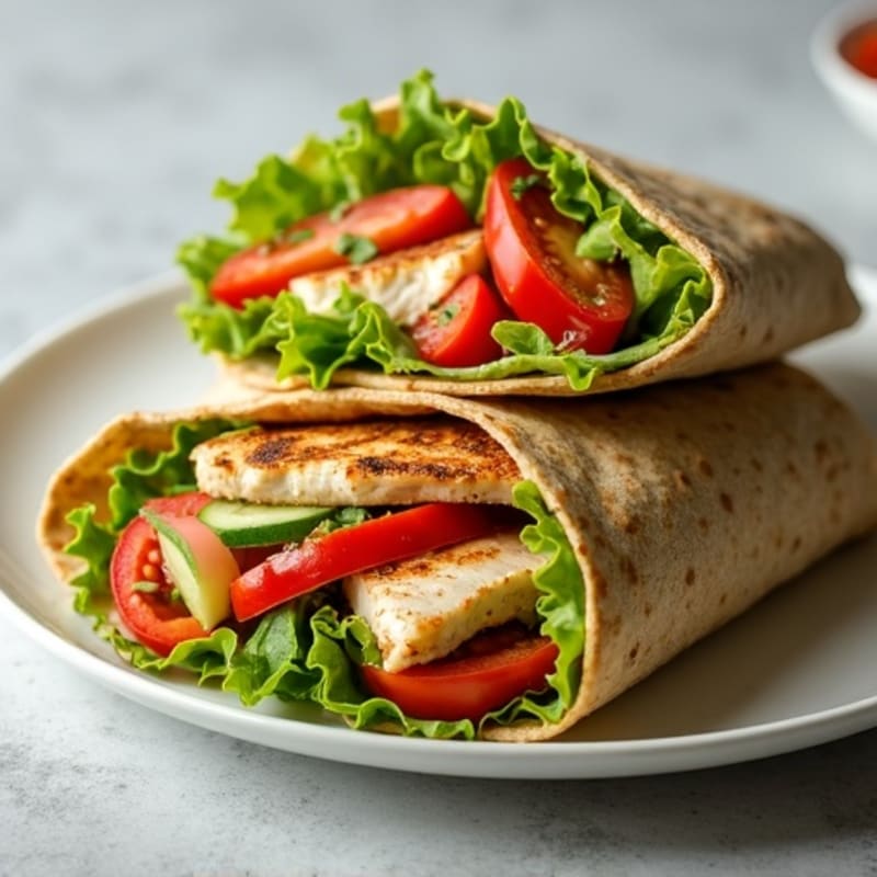 Grilled Chicken Wrap with Fresh Veggies