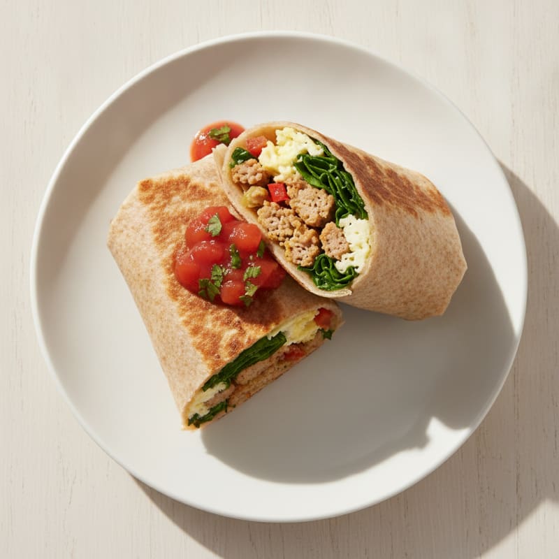 Turkey Sausage Breakfast Burrito