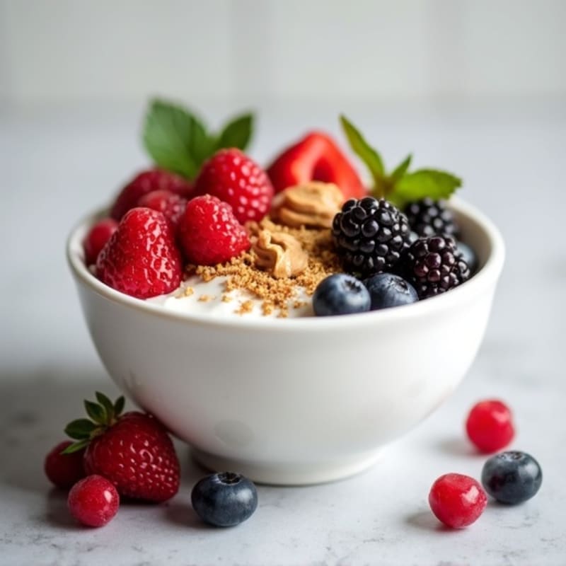Creamy Greek Yogurt Protein Bowl with Mixed Berries