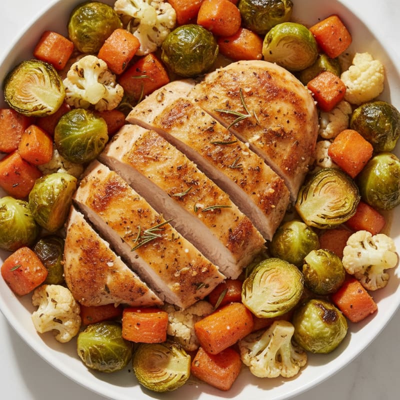 Herb-Roasted Chicken with Roasted Vegetables