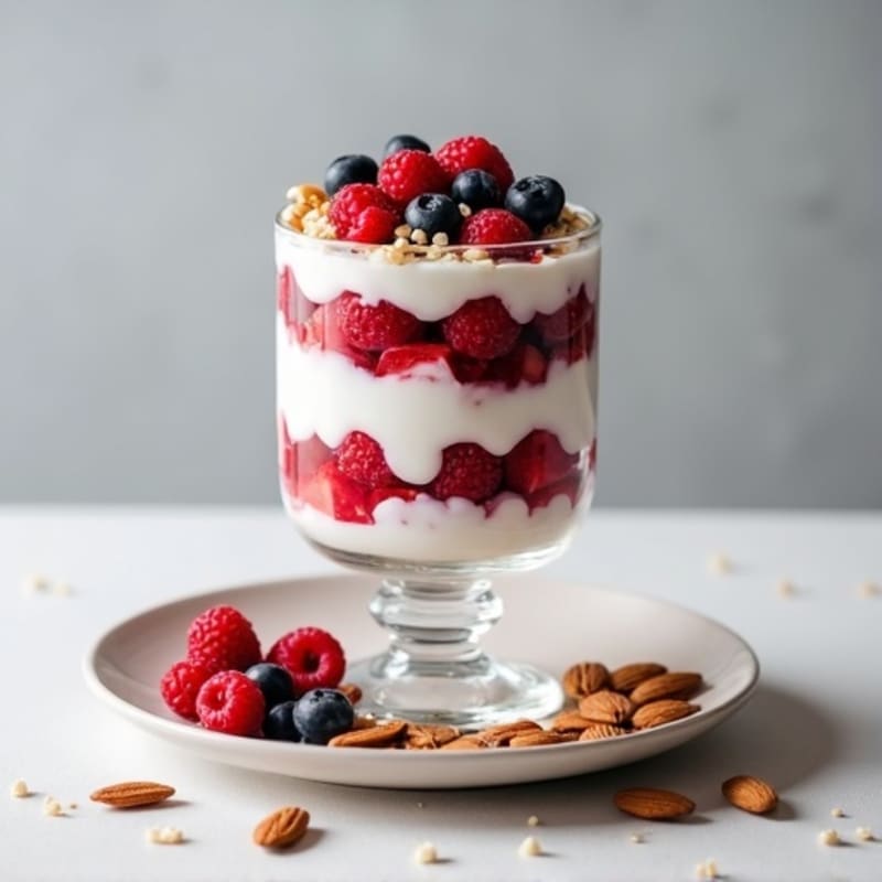 Greek Yogurt Protein Parfait with Mixed Berries