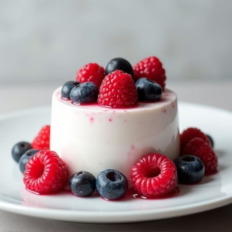 Silky Greek Yogurt Protein Mousse with Mixed Berries