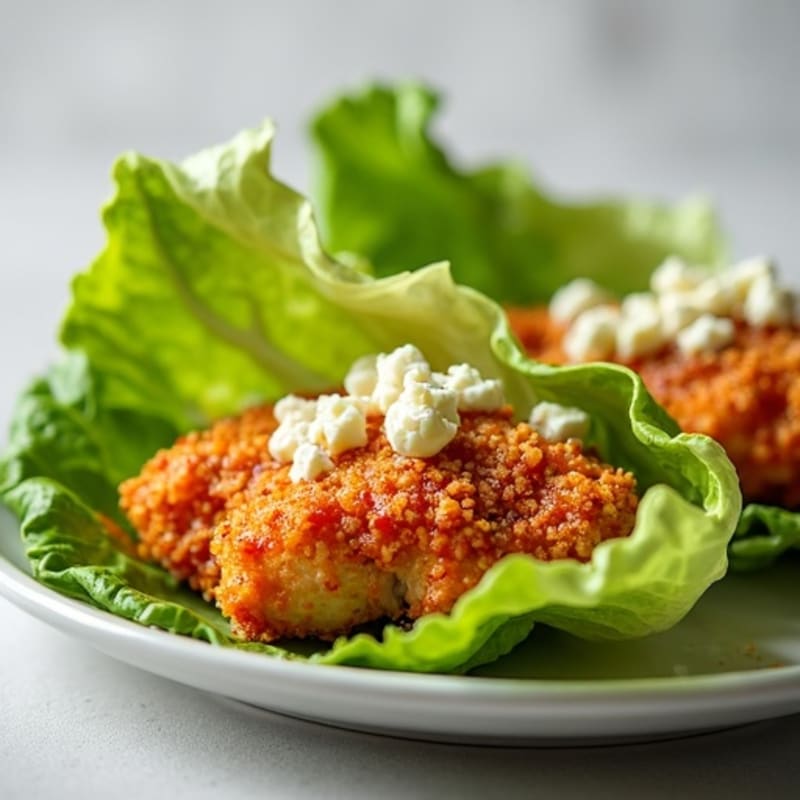 Crispy Buffalo Chicken Lettuce Wraps