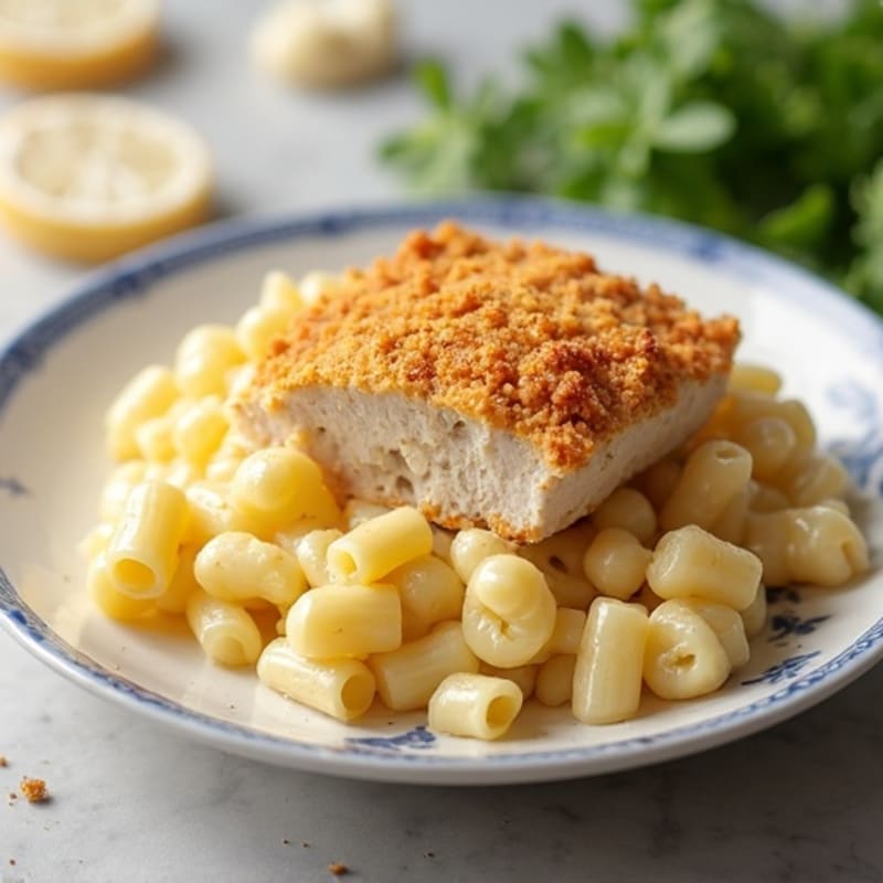 Creamy Cauliflower Macaroni Bake with Crispy Topping