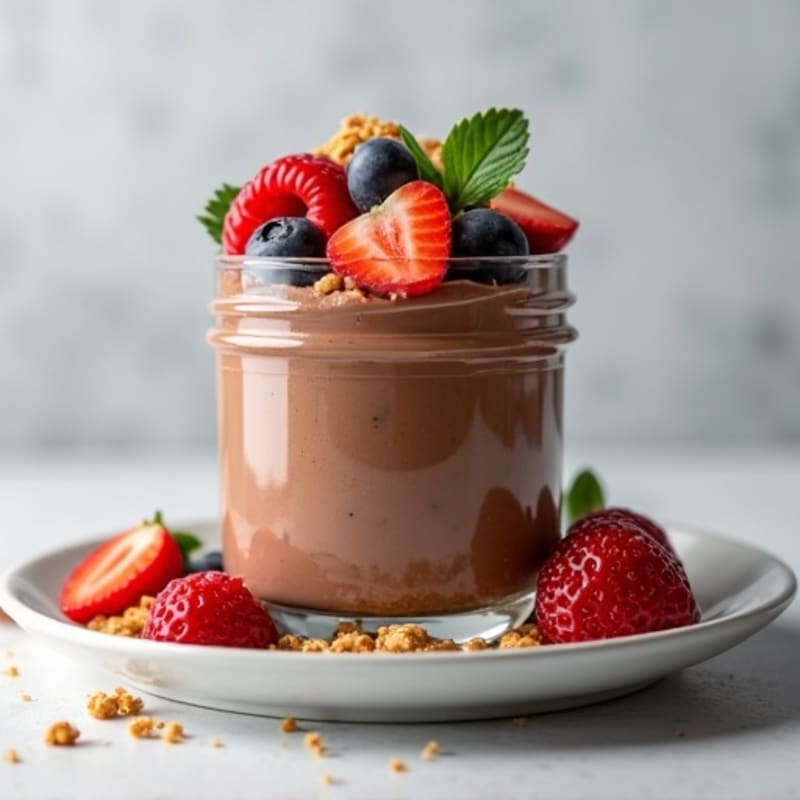 Chocolate Protein Greek Yogurt Parfait