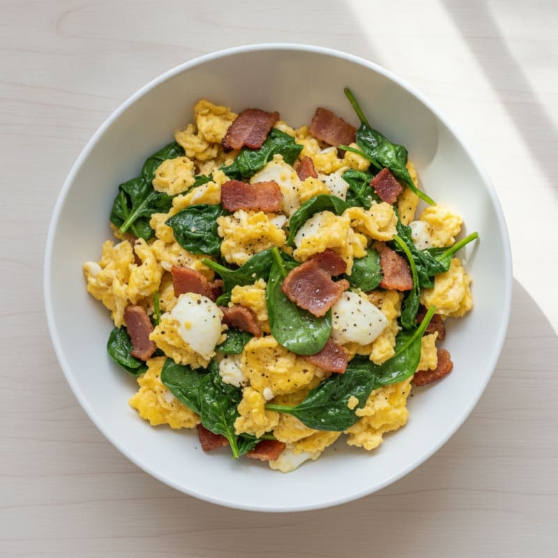 Turkey Bacon & Egg Scramble