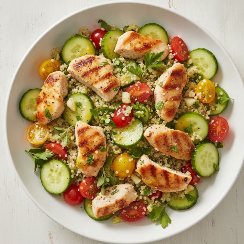 Lemon Herb Chicken and Quinoa Salad