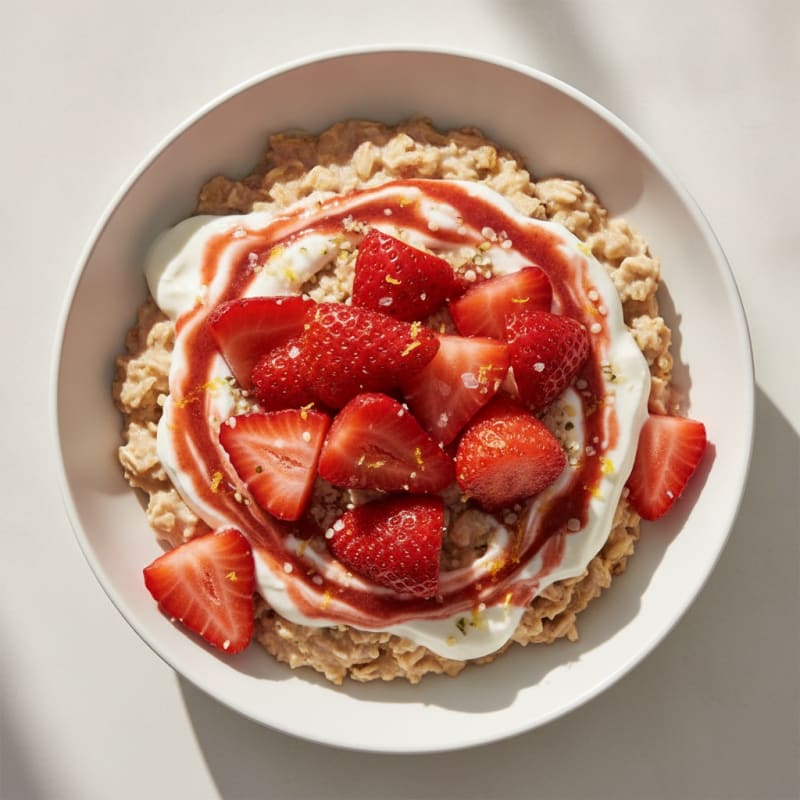 Strawberry Shortcake Overnight Oats