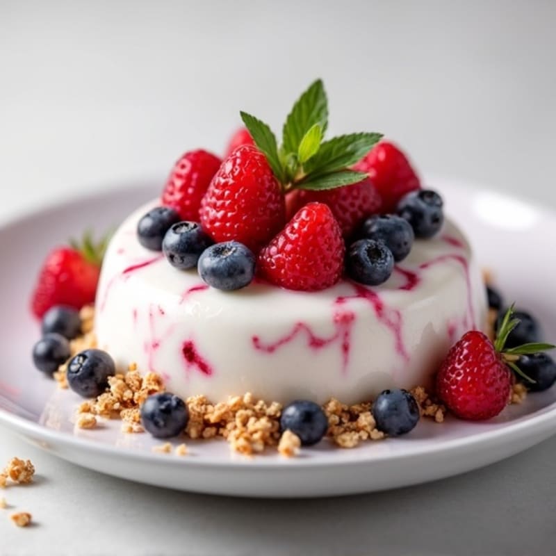 Greek Yogurt Protein Mousse with Berries