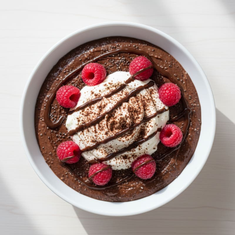 Chocolate Protein Pudding with Greek Yogurt and Whey