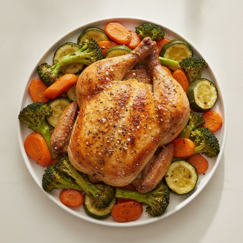 Garlic Herb Roasted Chicken with Vegetables