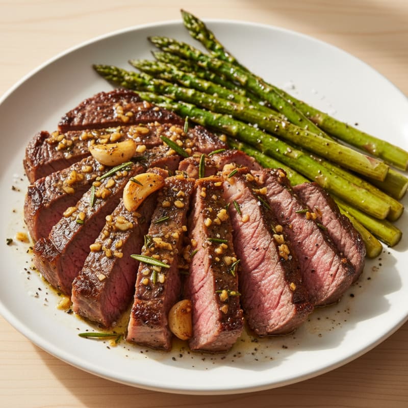 Garlic Herb Butter Pan-Seared Steak