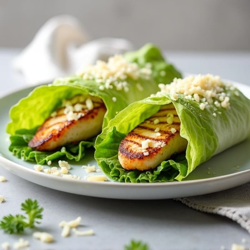 Grilled Chicken Caesar Lettuce Wraps