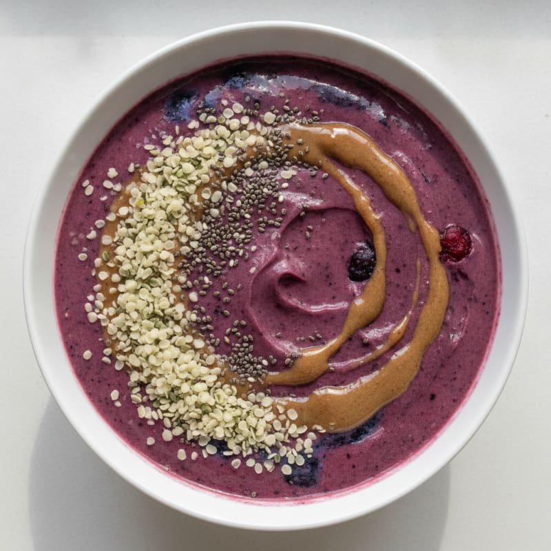Silken Tofu Berry Protein Smoothie Bowl