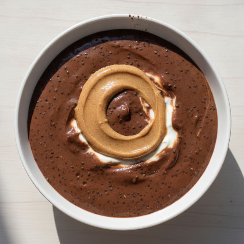 Silky Chocolate Protein Pudding with Chia Seeds