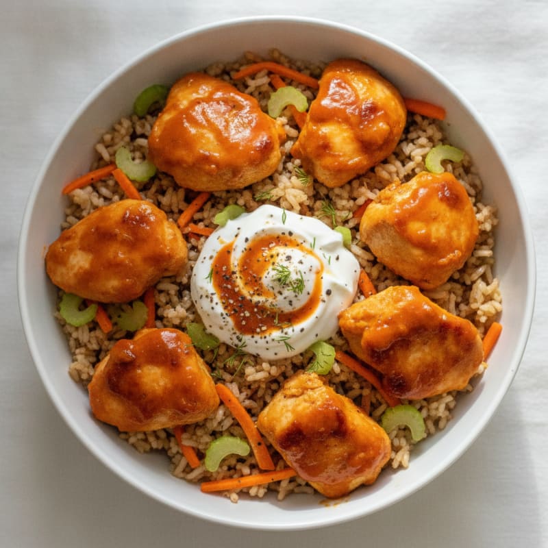 Buffalo Chicken Rice Bowl