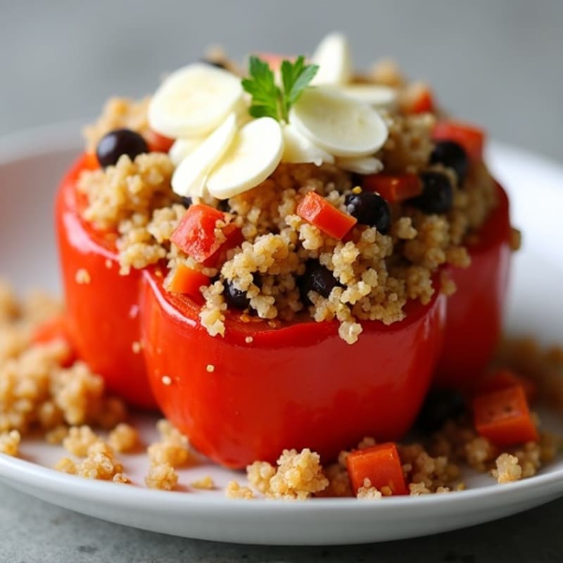 Baked Lean Ground Turkey Stuffed Bell Peppers