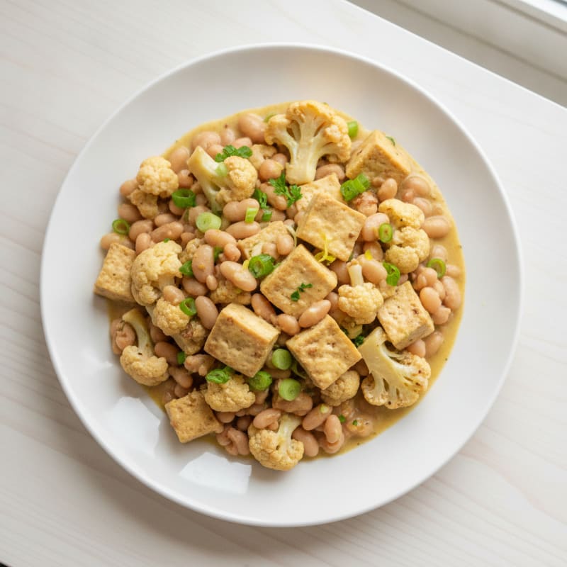 Creamy White Bean and Cauliflower Stir-Fry