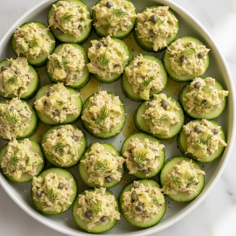 Tuna Cucumber Bites with Dill