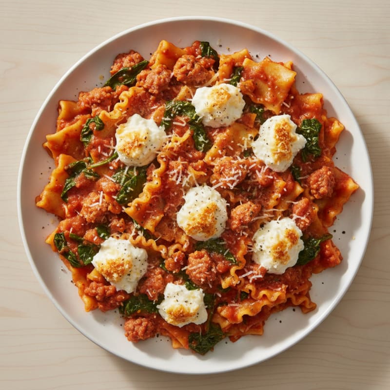 Lasagna Noodle Skillet with Italian Sausage