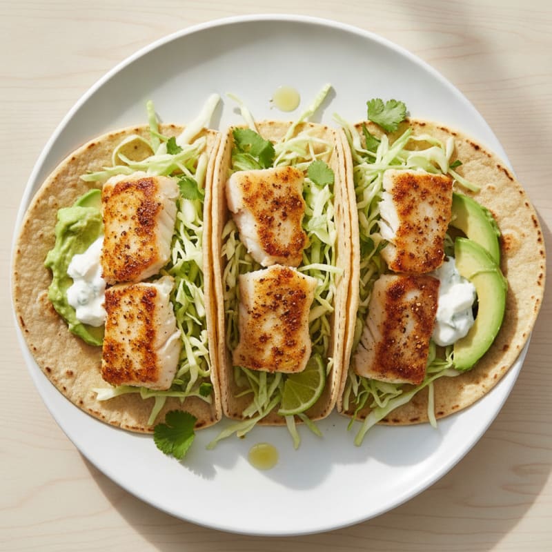 Pan-Seared Cod Fish Tacos
