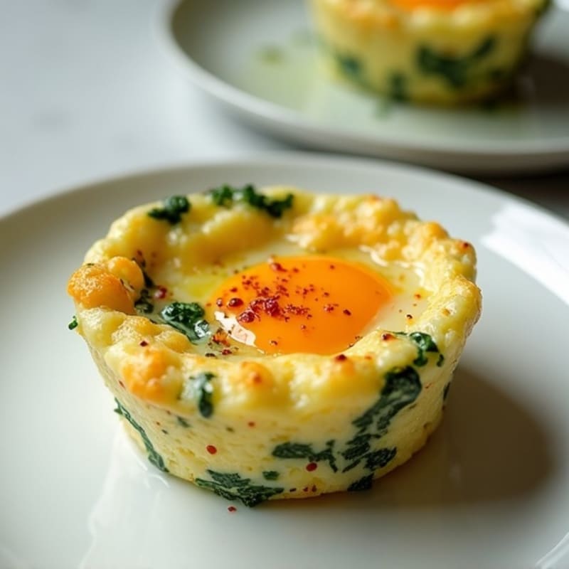 Fluffy Egg and Spinach Breakfast Cups