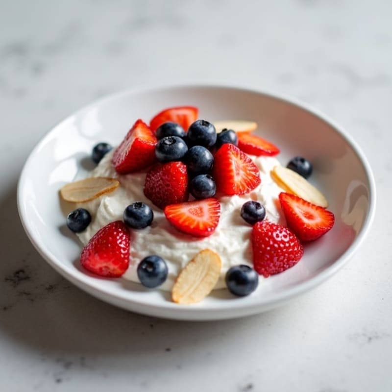 Silky Protein Yogurt with Berries and Almonds