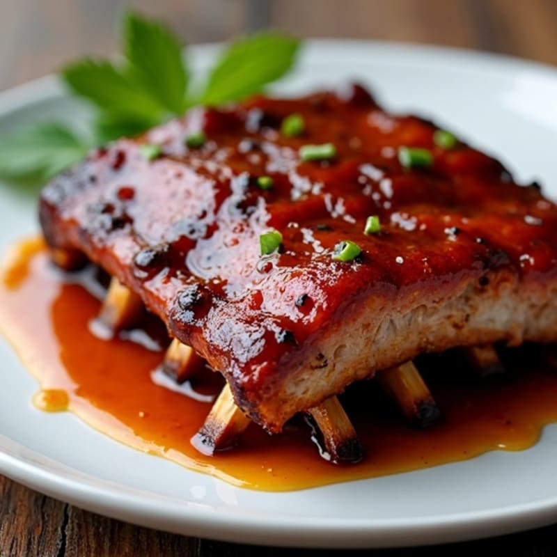 Slow-Cooked Pork Ribs with Sweet and Tangy BBQ Glaze