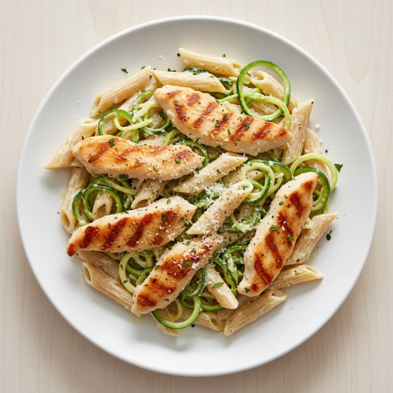 Creamy Garlic Chicken Alfredo Pasta