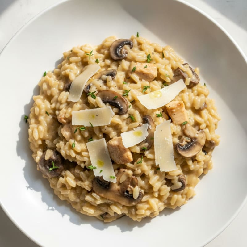 Creamy Mushroom Risotto with Parmesan
