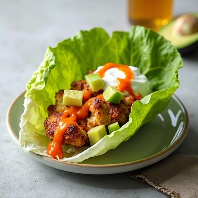 Crispy Buffalo Chicken Lettuce Wrap