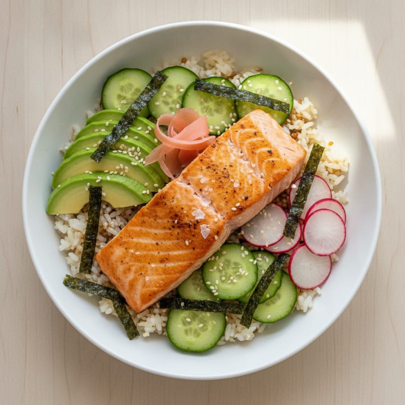 Salmon Sushi Rice Bowl