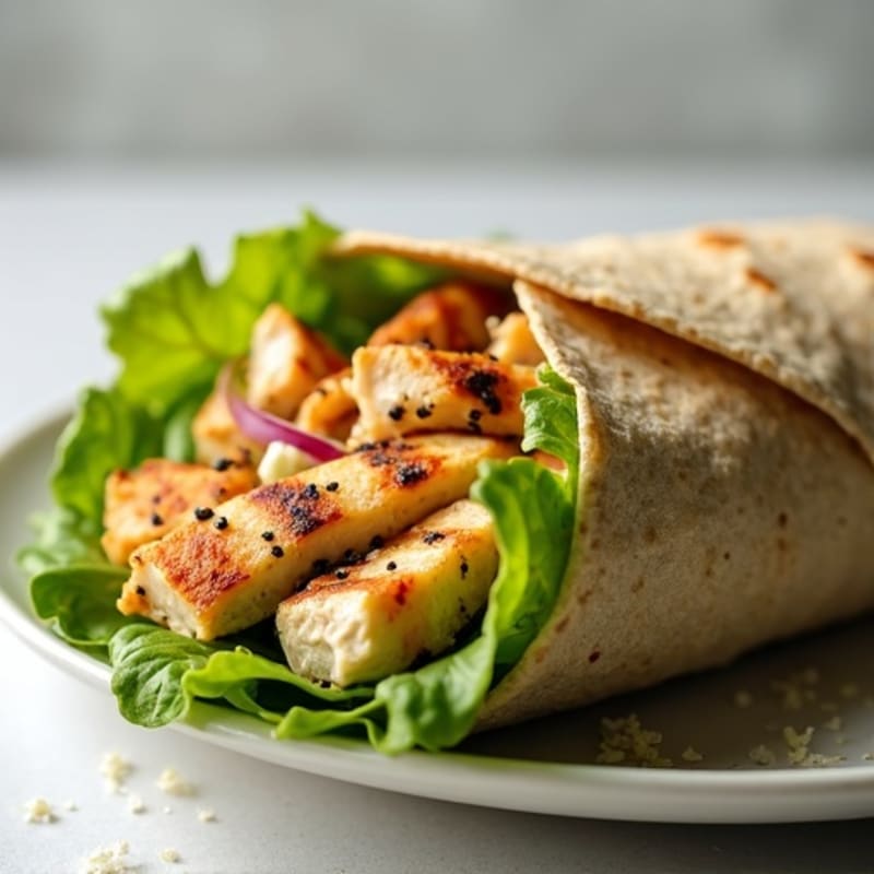 Grilled Chicken Caesar Wrap with Fresh Romaine