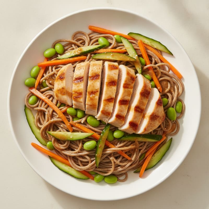 Soba Noodles with Ginger-Sesame Dressing