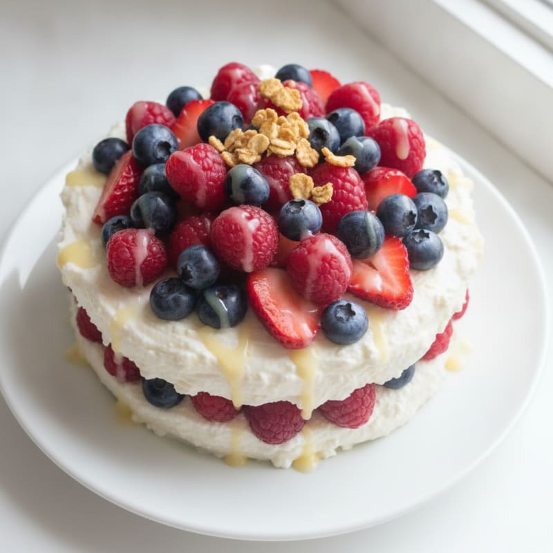 Creamy Cottage Cheese and Mixed Berry Protein Parfait