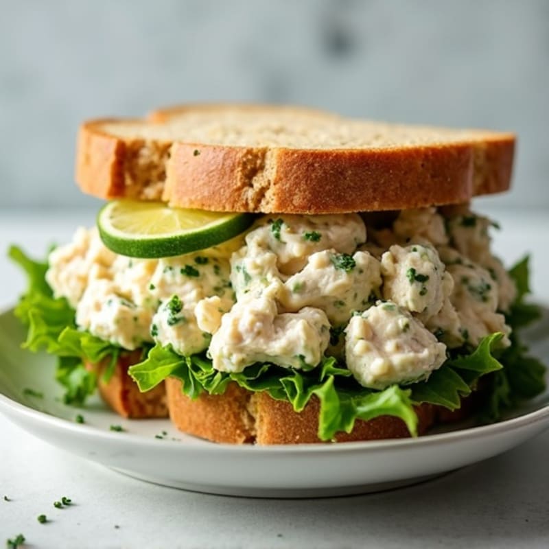 Creamy Lemon Herb Chicken Salad Sandwich