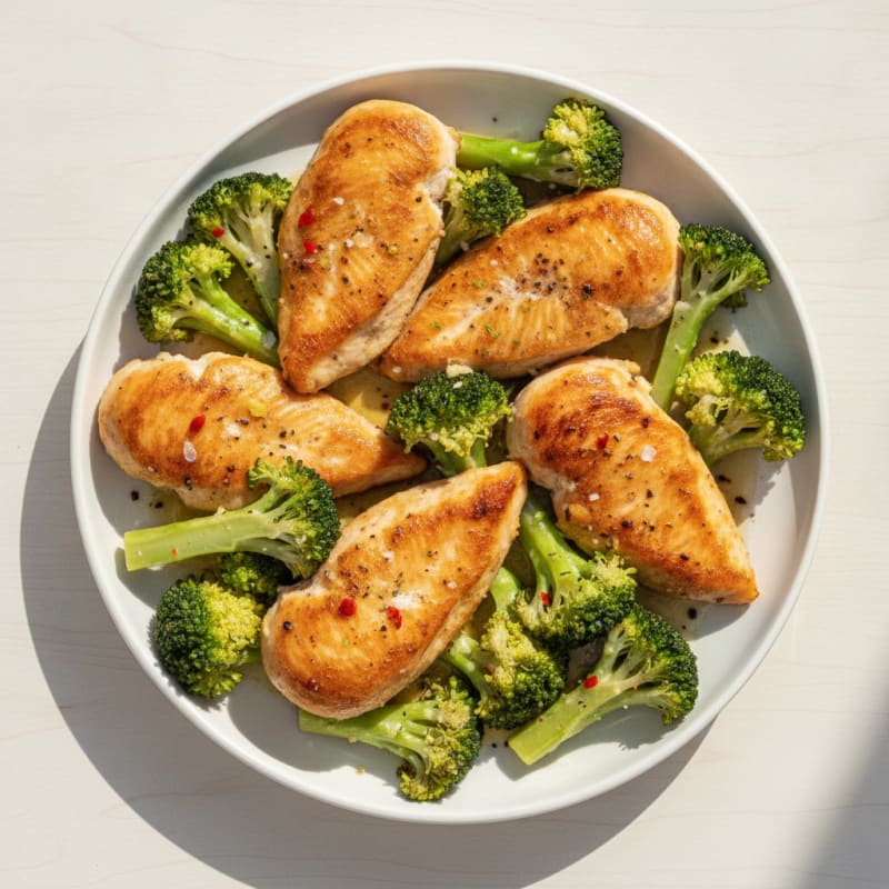 Garlic Roasted Chicken and Broccoli