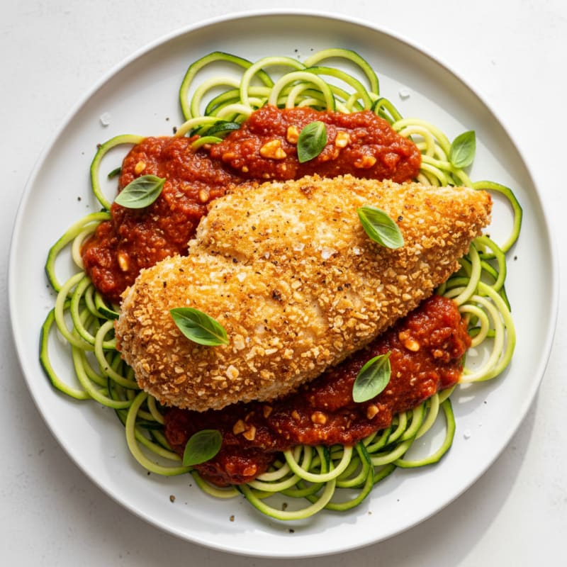 Crispy Parmesan Chicken with Zesty Marinara