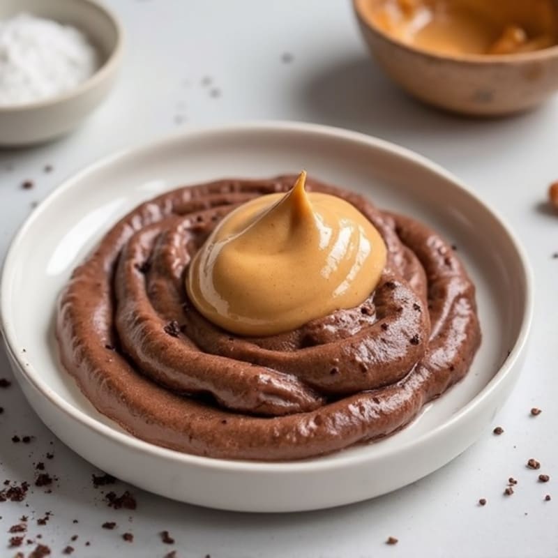 Protein Chocolate Chia Pudding with Almond Butter Swirl