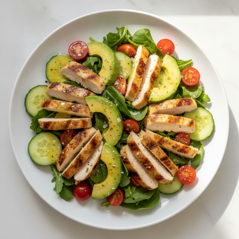 Chicken Avocado Salad with Lemon-Herb Dressing