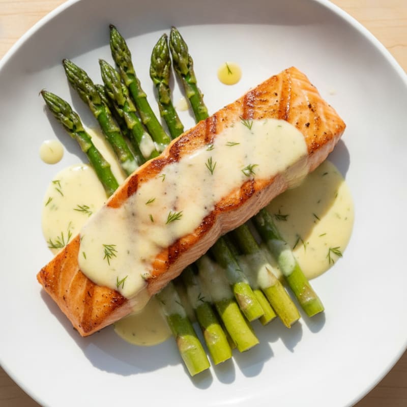 Pan-Seared Salmon with Lemon-Dill Sauce